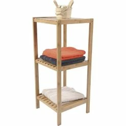 Meilleur prix 🔔 Les tendances Étagère 3 niveaux bambou - Bambou 🔥