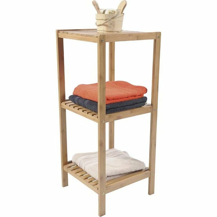 Meilleur prix 🔔 Les tendances Étagère 3 niveaux bambou - Bambou 🔥
