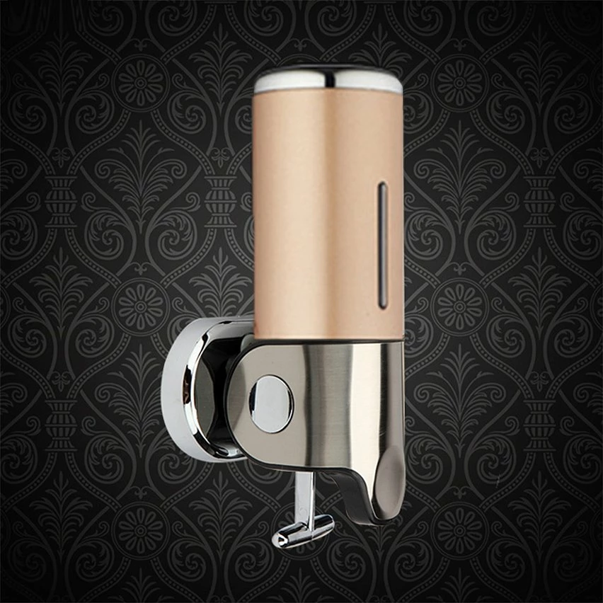 Sortie 👏 Distributeur Savon Liquide Acier Inoxydable Poussoir Double Réservoir 50Cl Doré YONIS 😉 – Image 3