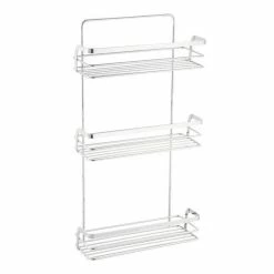 Tout neuf ✔️ MSV Etagère de douche 3 niveaux à fixer RILEY Chromé 😉