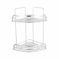 Meilleur prix 🥰 MSV Etagère d'angle de douche 2 niveaux à fixer RILEY Chromé 😉
