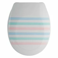 Coupon 👏 MSV Abattant WC Thermo Dur SEAUVILLE Pastel - Charnières PS 🎉