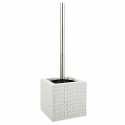 Top 10 😉 MSV Brosse Wc avec support MDF & Acier Inox Mozaik Blanc 👏