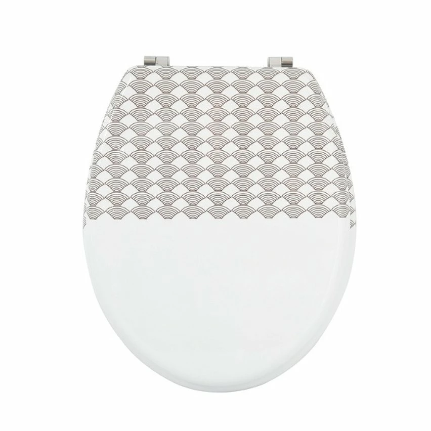 Meilleure vente 😍 MSV Abattant Wc MDF BENTO - Charnières Inox 🎁