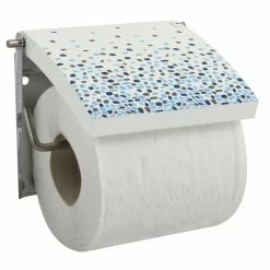 Le moins cher 😍 MSV Porte Rouleau Papier Wc Mural Mdf Inox BREST Bleu 🔔