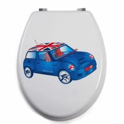 Meilleure affaire 🥰 MSV Abattant WC MDF BLUE XS Voiture - Charnières Inox ✨