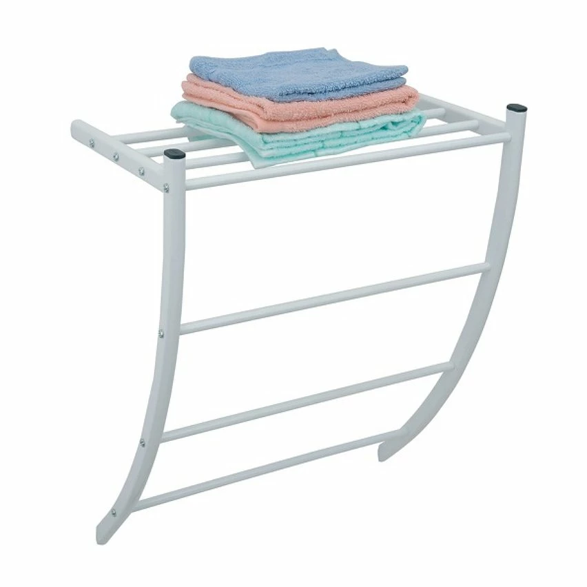 Nouveau 💯 MSV Porte Serviettes & étagère murale en Acier Blanc 😉