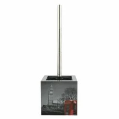 Nouveau ✨ MSV Brosse Wc avec support MDF & Inox Londres Gris ⭐