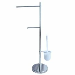 Coupon ✔️ MSV Porte Serviettes double Acier Chrome + Brose Wc ⭐