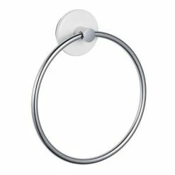 Bon marché 😉 MSV Anneau Porte Serviettes mural en Zinc MALTA M Chromé 👏