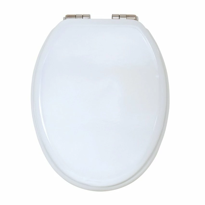 Grosses soldes 👍 MSV Abattant WC MDF Blanc - Charnières Zinc 👏