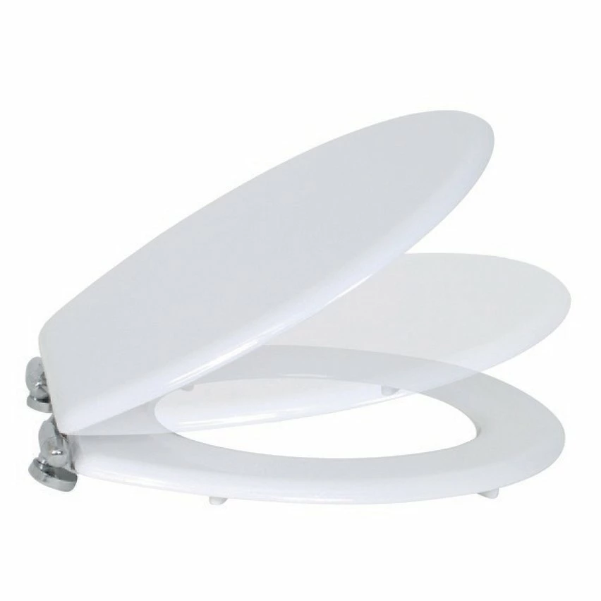 Grosses soldes 👍 MSV Abattant WC MDF Blanc - Charnières Zinc 👏 – Image 2