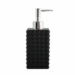 Sortie 🔔 MSV Distributeur de savon Polyrésine KUBIK Noir 😀