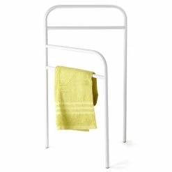Coupon ⌛ MSV Porte Serviettes double Pliant Acier MAIO Blanc ⌛