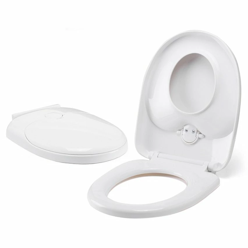 Meilleure vente ⌛ MSV Abattant WC PVC Combiné Adulte / Enfant Blanc - Charnières PS 🤩 – Image 2