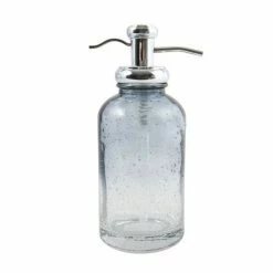 Remise 🎉 MSV Distributeur de savon en Verre HARRIET Bleu Transparent 🥰