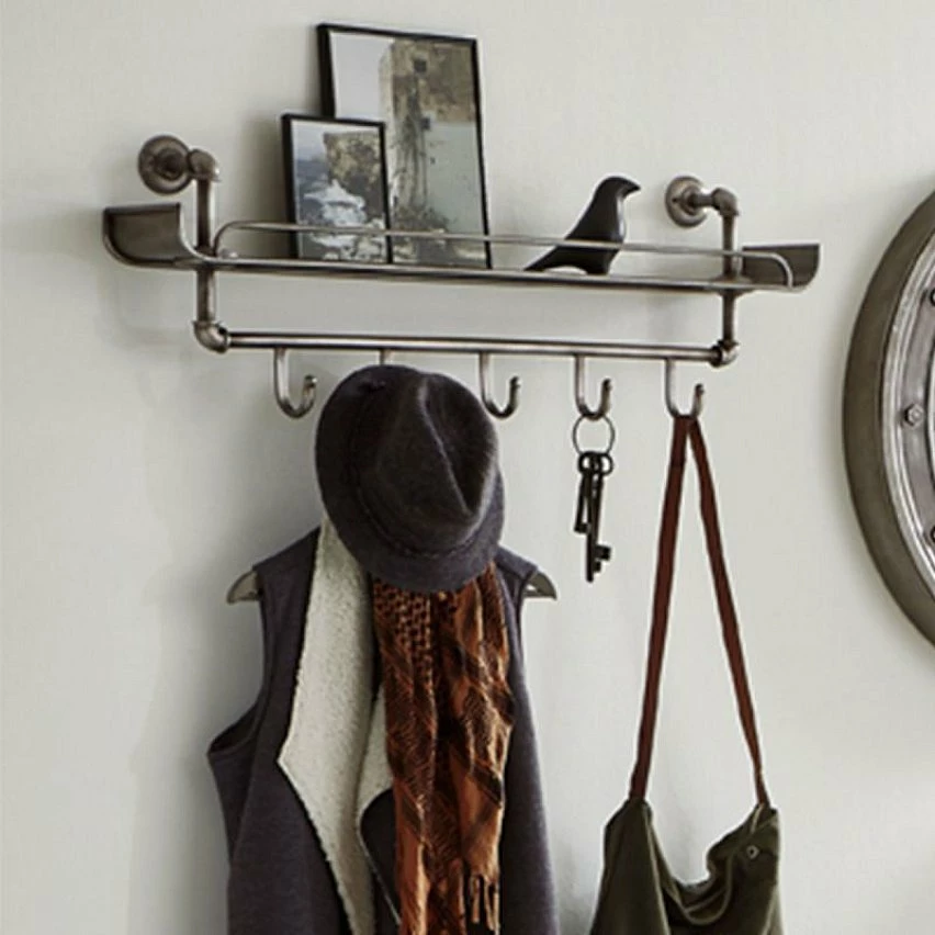 Meilleur prix 🤩 Paris prix Patère Murale 5 Crochets "Vaded" 95cm Anthracite 💯 – Image 2