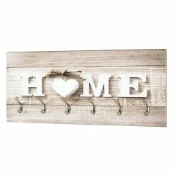 Vente flash 🔥 Paris prix Patère Murale 6 Crochets "Home" 90cm Naturel 😉