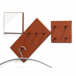 Offres 😍 Paris prix Lot de 4 Patères en Métal "Laqué" 15cm Rouge 👏