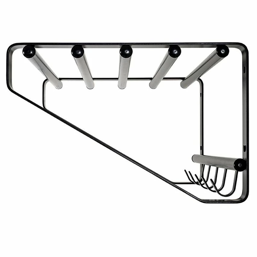 Offres 🎁 Paris prix Patère Murale 5 Crochets "Étagère" 65cm Noir 👍 – Image 2