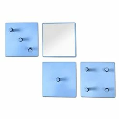 Offres ✨ Paris prix Lot de 4 Patères en Métal "Laqué" 15cm Bleu ❤️