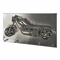 Tout neuf 🎉 Paris prix Patère Murale Vintage "Chopper" 35cm Argent 🔔