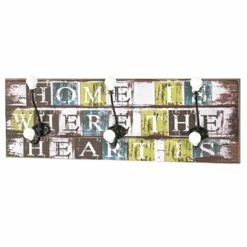 Meilleur prix 😉 Paris prix Patère Murale 3 Crochets "Home" 60cm Multicolore 🎉