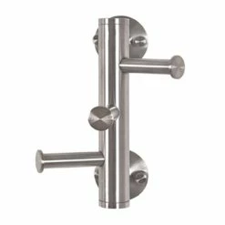 De gros 👏 Paris prix Patère Murale 3 Crochets "Acier" 21cm Argent 🌟