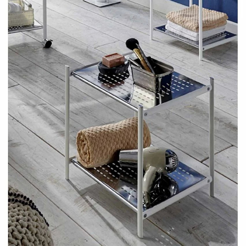 Vente flash 👏 Paris prix Étagère 2 Niveaux Design "Ethan" 41cm Argent 🤩 – Image 2