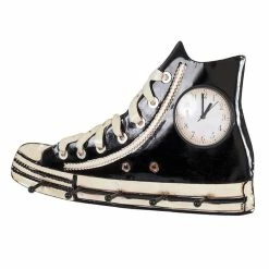 Budget 🥰 Paris prix Patère Murale & Horloge Design "Baskets" 50cm Noir ⌛