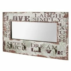 Nouveau 🤩 Paris prix Patère Murale & Miroir "4 Crochets" 80cm Naturel ⌛