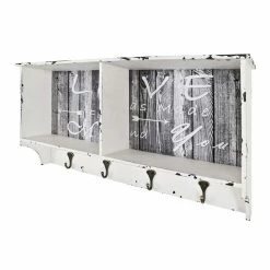 Meilleure affaire 🧨 Paris prix Patère Murale "Crochets & Compartiments" 76cm Blanc 😍