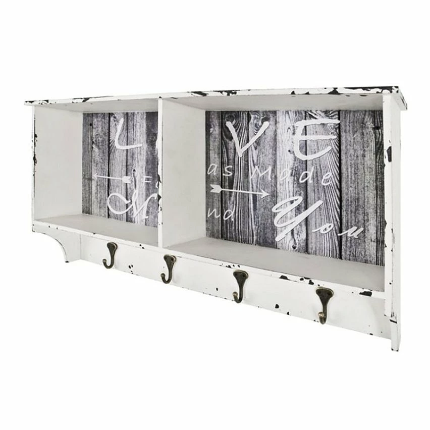 Meilleure affaire 🧨 Paris prix Patère Murale "Crochets & Compartiments" 76cm Blanc 😍