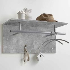 Remise 👍 Paris prix Patère Murale "4 Crochets" 72cm Gris 😉