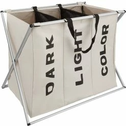Les meilleures critiques de 😉 Tectake Panier à linge triple - beige 👍