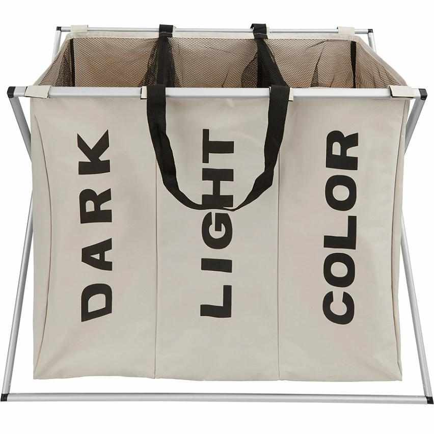 Les meilleures critiques de 😉 Tectake Panier à linge triple - beige 👍 – Image 3