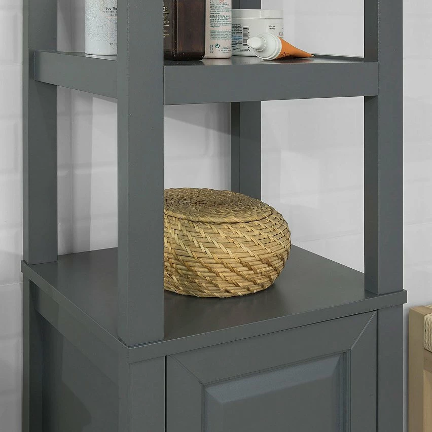 Offres ⌛ SoBuy® FRG205-DG Meuble Colonne de Salle de Bain Armoire Toilette Haute 🌟 – Image 7