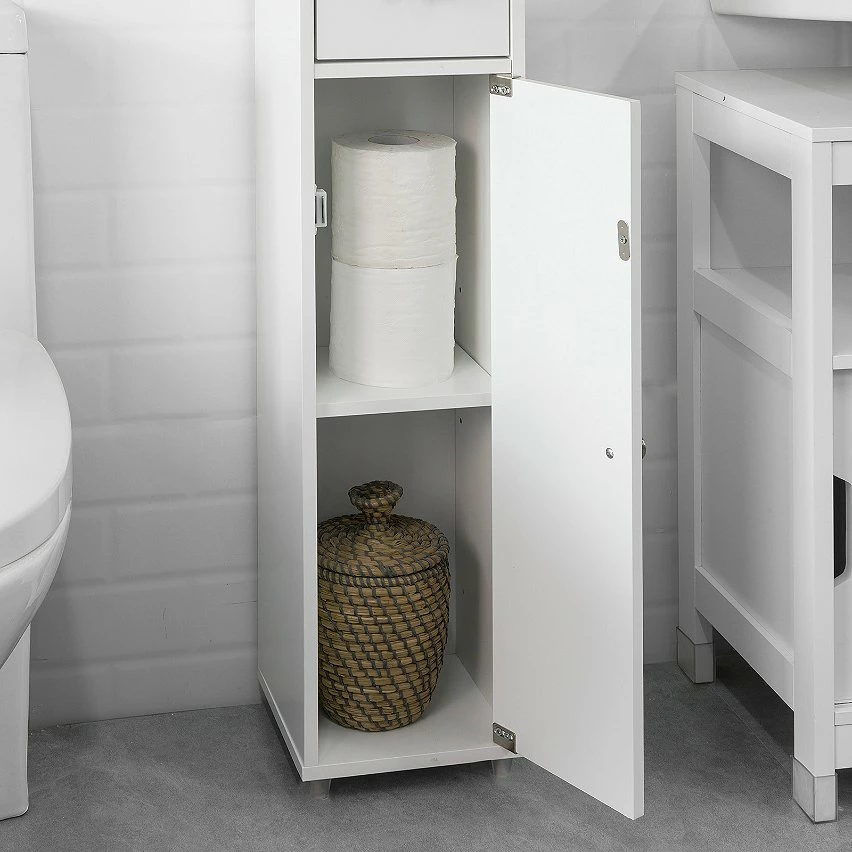 Coupon ⭐ SoBuy BZR34-W Meuble de Rangement Salle d Bain Meuble Colonne Armoire de Toilette Meuble WC 👍 – Image 4