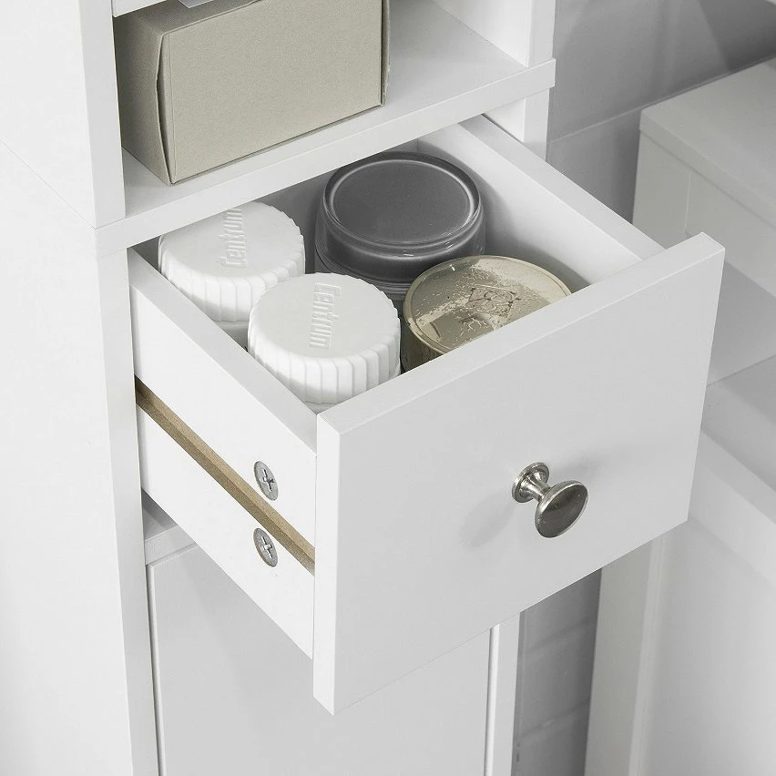 Coupon ⭐ SoBuy BZR34-W Meuble de Rangement Salle d Bain Meuble Colonne Armoire de Toilette Meuble WC 👍 – Image 7