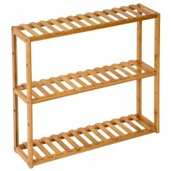 Offres 🎉 Tectake Étagère en Bambou 3 niveaux 60x15x54,5cm 🎁