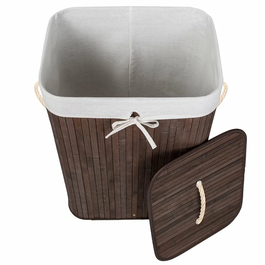 Le moins cher 🛒 Tectake Panier à linge bambou rectangulaire - 100 L 👍 – Image 18