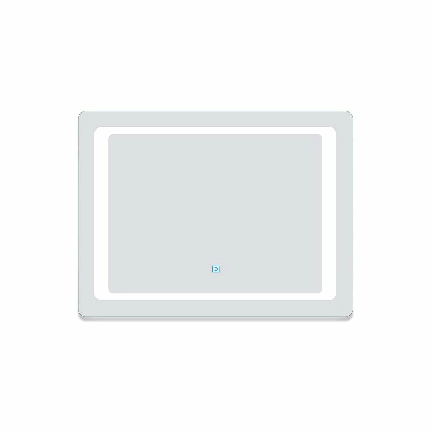 Meilleure affaire ❤️ AICA Sanitaire Miroir de salle de bain anti-buée avec interrupteur tactile, commande unique, lumière blanche 6000K, 90*4*65cm ✨