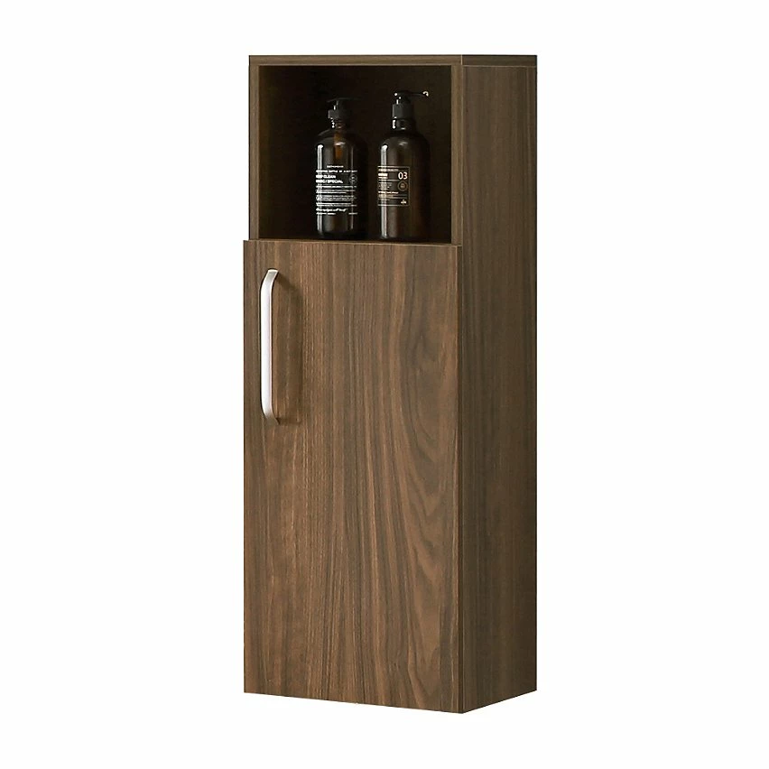 De gros 💯 AICA Sanitaire armoire de rangement noyer avec une niche ouvert + une porte 30 x 26,8 x 85 cm 🌟