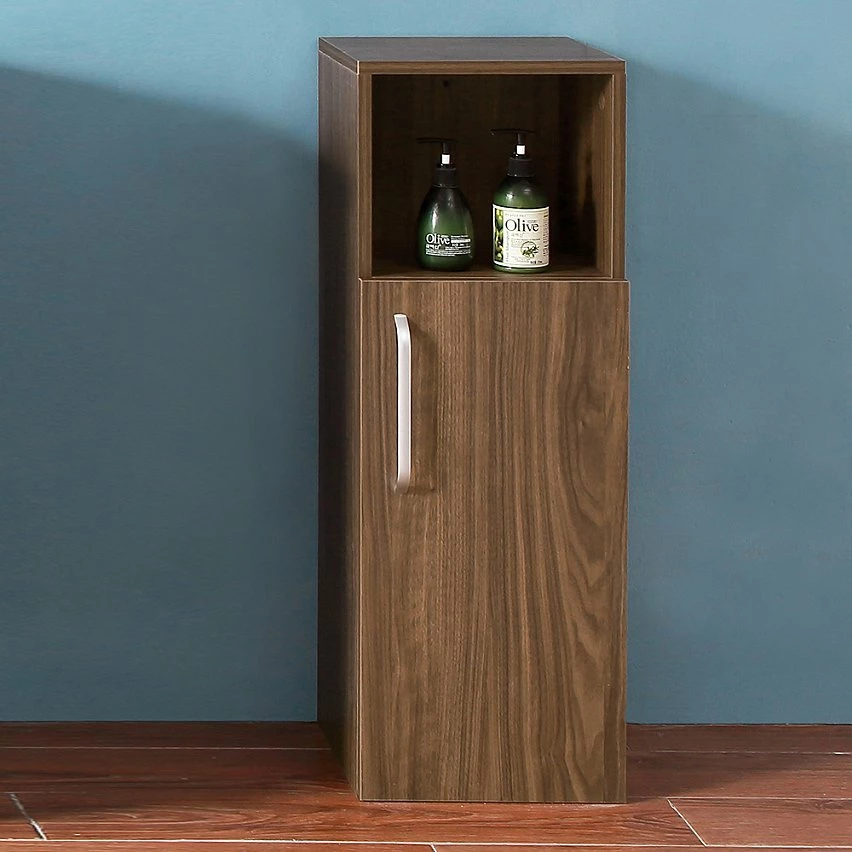 De gros 💯 AICA Sanitaire armoire de rangement noyer avec une niche ouvert + une porte 30 x 26,8 x 85 cm 🌟 – Image 6
