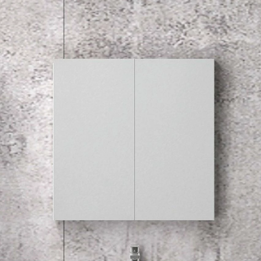 Nouveau 🔥 AICA Sanitaire meuble haute couleur noyer avec miroir, miroir de salle de bain avec placard derrière 🔔 – Image 5