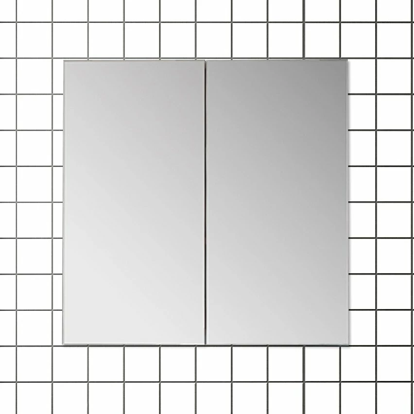 Nouveau 🔥 AICA Sanitaire meuble haute couleur noyer avec miroir, miroir de salle de bain avec placard derrière 🔔 – Image 7