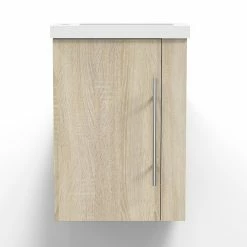 Le moins cher 🔔 AICA Sanitaire meuble-lavabo avec une porte motif chêne, 44 x 23 x 60 cm 🛒