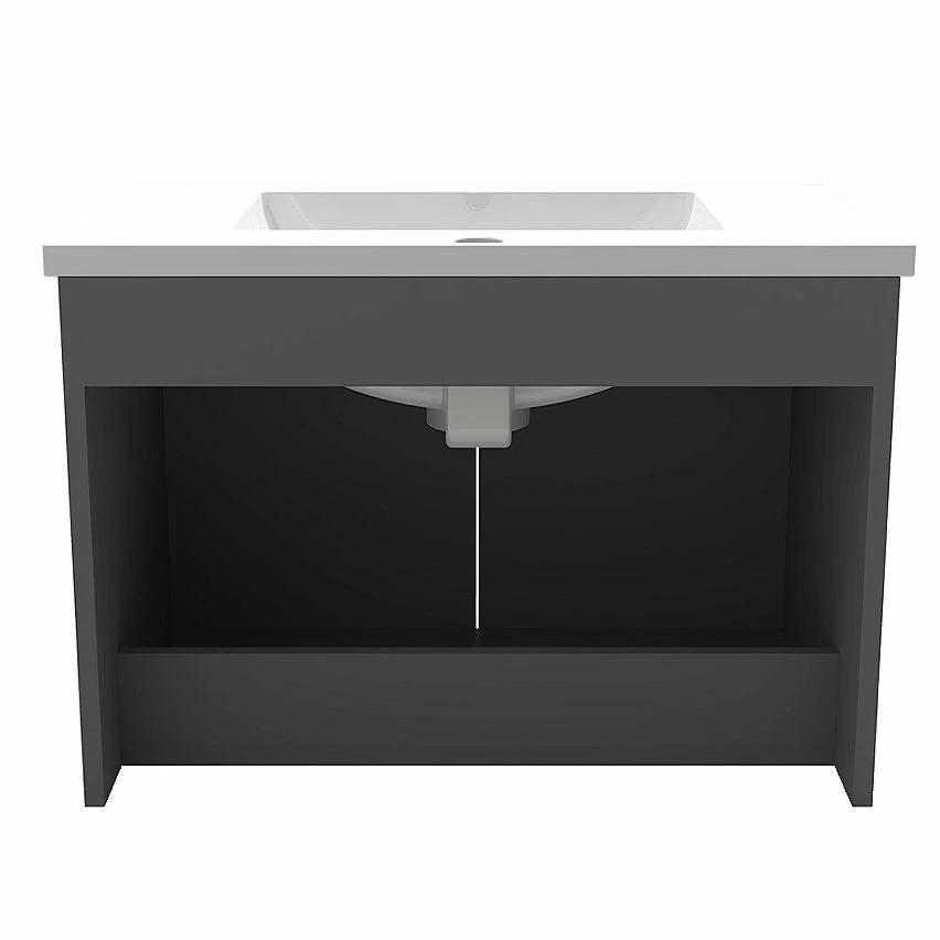 Les meilleures critiques de đ AICA Sanitaire meuble de salle de bain + 2 vasques en cĂ©ramique 4 tiroirs, mobilier couleur chĂȘne â â Image 6