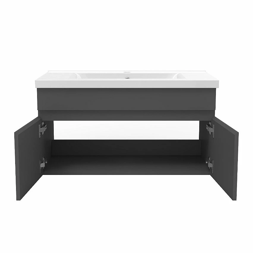 Les meilleures critiques de đ AICA Sanitaire meuble de salle de bain + 2 vasques en cĂ©ramique 4 tiroirs, mobilier couleur chĂȘne â â Image 12