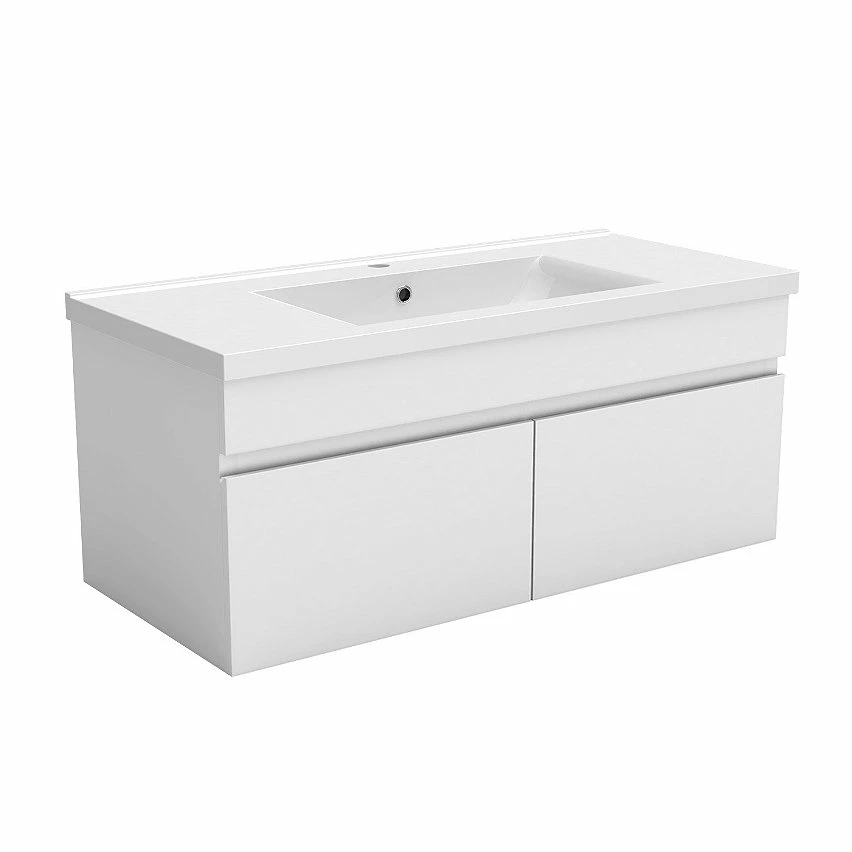 Vente flash ✔️ AICA Sanitaire meuble de salle de bain sous vasque, vasque en céramique, meuble couleur blanc mat 🥰